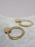 Cercei Eleganți din Aur 14K cu Design Modern – Model Două Cercuri