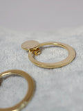 Cercei Eleganți din Aur 14K cu Design Modern – Model Două Cercuri