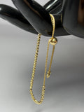 Brățară reglabilă din aur 14K cu biluțe decorative – 3,19 g