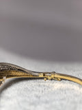 Brățară fixă bicoloră din aur 14K, model Valuri Întrepătrunse, 10,55 g