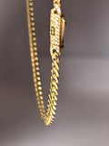 Lanț tip Monaco din aur galben 14K, 12,36 g, cu închizătoare decorată