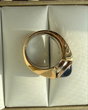 Inel cu Safir albastru si diamante, 12.95 grame