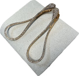 Cercei Snake din Aur Roz 19.73g | 150 Diamante Naturale (1.02ct) + Diamante Suplimentare | Autentificați & Poanson ANPC