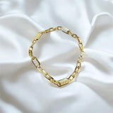 Bratara aur galben model striat 14K