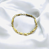 Bratara aur galben  model striat 14K