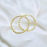 Cercei rotunzi model striat 14K