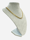 Lant aur galben model cuban cu pietre 14k