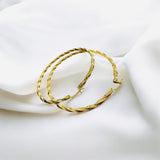 Cercei rotunzi model striat 14K