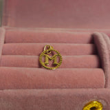 Pandantiv litera M din aur 14K 585, 0,20 g