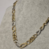 Lant din aur galben si alb 14K, 12.49 Grame