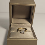 Inel aur galben 14K 585 cu piatră centrală, 2,93 g