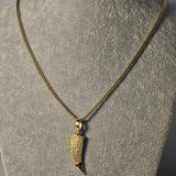 Lant din aur galben cu pandantiv 14K, 11.88 grame