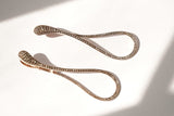 Cercei Snake din Aur Roz 19.73g | 150 Diamante Naturale (1.02ct) + Diamante Suplimentare | Autentificați & Poanson ANPC