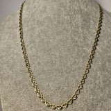 Lant din aur galben model cu inimi 14K, 4.02 grame