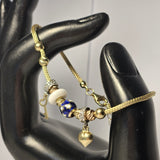 Brățară de damă din aur galben 14K cu bile decorative și charm-uri – 6,04 g