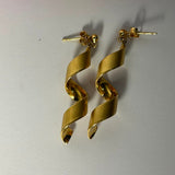 Cercei din Aur Galben 18K cu Design Spiralat Elegant