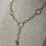 Lant din aur galben si alb 14K, 9.08 Grame