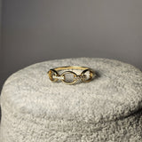 Inel din aur galben cu pietre 14K, 1.91 grame