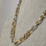 Lant din aur galben si alb 14K, 12.49 Grame