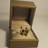 Inel damă aur 14K 585 model geometric cu bile, 3,97 g