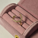 Inel damă din aur galben 14K cu pietre strălucitoare – 2,39 g