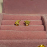 Cercei aur 14K 585 model Lună și Stea, 0,83 g