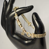 Bratara din aur galben 14K cu diferite accesorii, 8.54Grame