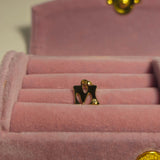 Pandantiv aur 14K 585 litera M cu piatră, 0,48 g